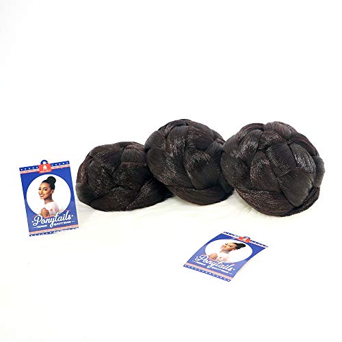 MALAIKA Synthetic Hair Chignon Bun Donut Braided Hairpieces Scrunchie Clip in Hair Bun Extensions Straight Updo for Wedding Party Costume Women Beauty 5Colors and type avilable-M04-2/33