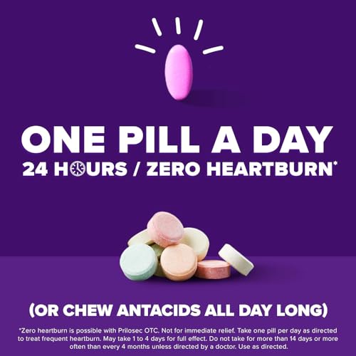 Prilosec OTC Acid Reducer, Delayed-Release Tablets, Wildberry 42 ea (Pack of 2)