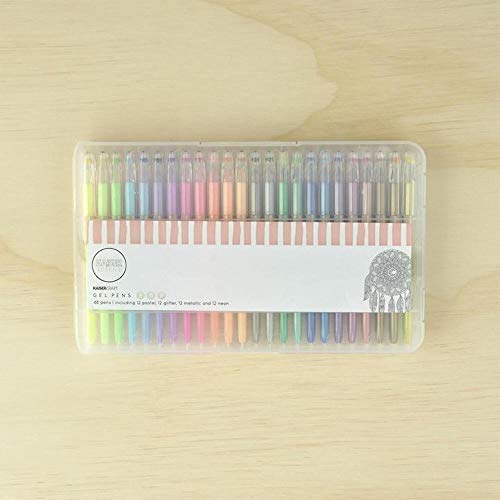 Pack of 2 Kaisercraft Gel Pen Set-Pastel, Glitter, Metallic, Neon-48, Multi-Colour, 28 x 17 x 3 cm
