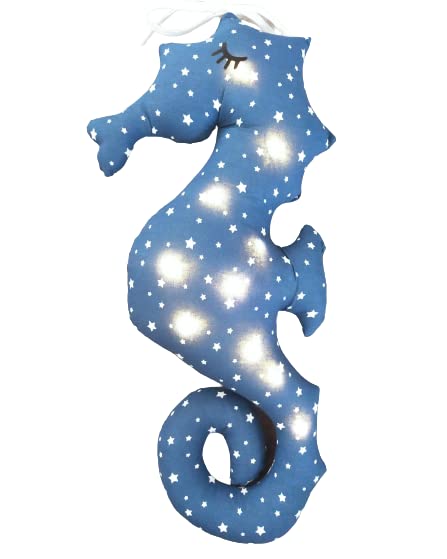 Veilleuse bébé hippocampe contre la peur du noir dans le lit