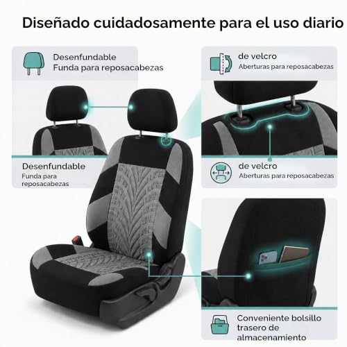 Protege tu SUV con estas fundas de asiento de coche universales de tela con respaldo bajo 5