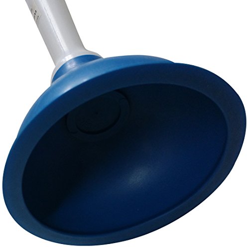 NewFerU Small Plunger Pump Liquid Plumber Clog Remover Cleaner Unclogger Tool for Toilet,Kitchen Sink Drain,Bathroom Shower Tub with Portable 4 Inch Cup and 9 Inch Handle (Blue) - Thumbnail 4