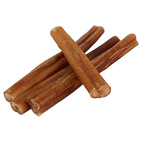 7" Straight Bully Sticks For Dogs Or Puppies (50 Pack) All Natural & Odorless Bully Bones | Grass-Fed Beef | Medium Thickness Long Lasting Dog Chew Dental Pizzle Treats | Best Thick Bullie Stix #TOP7