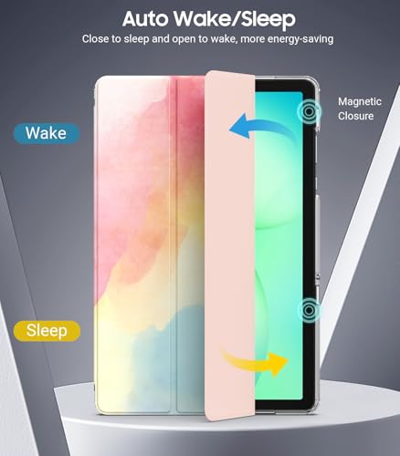 Image of TiMOVO Soft Case for Samsung Galaxy Tab A11+ /A11 Plus 11 inch 2026, Rainbow | Fit for SM-X230 /X236 /X238, Slim Soft TPU, Translucent Frosted Back, Auto Wake /Sleep