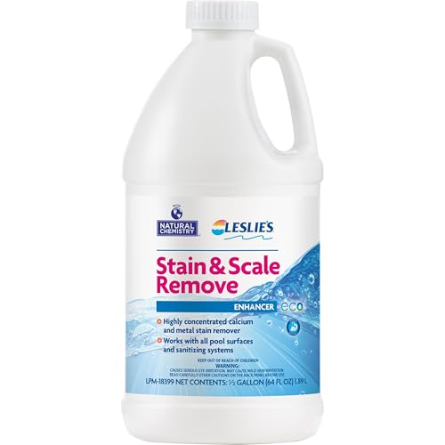 Leslie's Scale & Stain Remover - Eliminates Swimming Pool and Spa Surface Stains and Blemishes - 1/2 Gallon