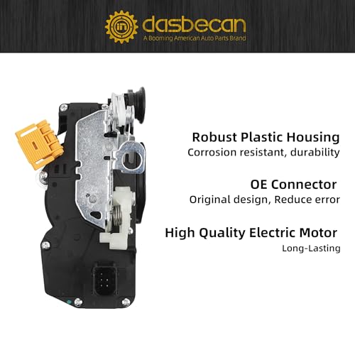 Image of Dasbecan Rear Left Door Lock Actuator Motor Compatible with Chevy Silverado Tahoe Suburban 1500 GMC Sierra Yukon XL Cadillac Escalade 2007-2009 Replaces 931-108 Rear Driver Side