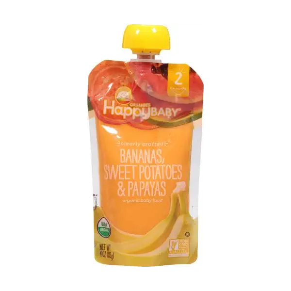 Happy Baby, Organic, Bananas Sweet Potatoes Papayas, 4 oz 4