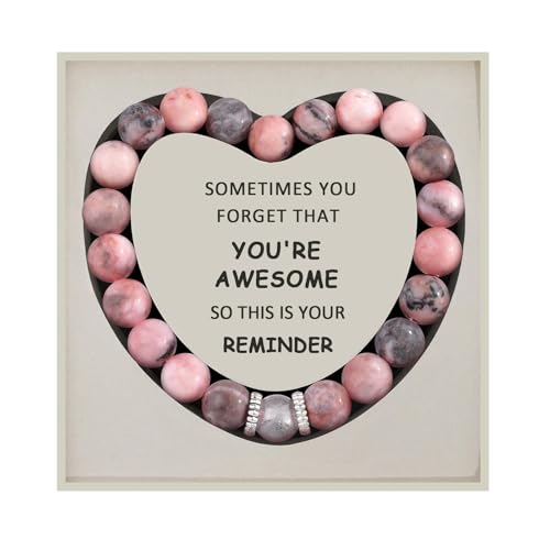 Lueaurra Gifts for Woman Birthday Gift for Woman Natural Stone Healing Crystal Bracelets Original Idea Gift Teenage Girl Friendship Bracelet for Daughter Mum Sister Best Friend