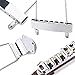 Alnicov Set of 6 String Archtop Jazz Guitar Rosewood Bridge Height Adjustable Tailpiece Trapeze for Jazz Guitar Parts,Chrome