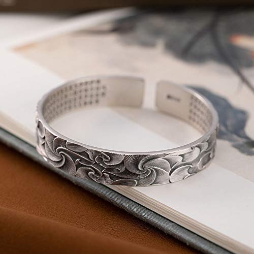 Bracelet argent S925 à ouverture ajustable pour poignets sensibles