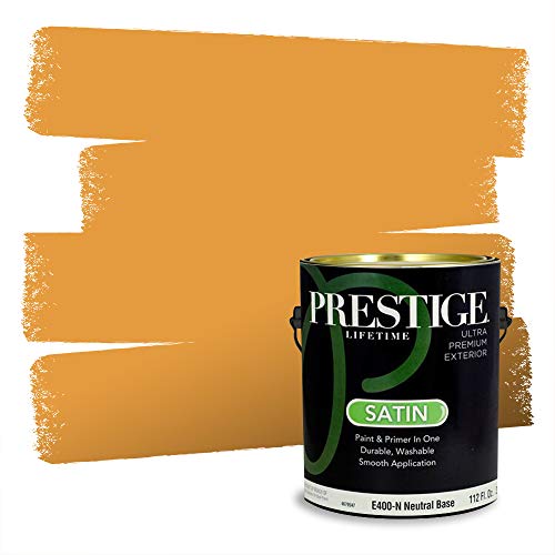 PRESTIGE Paints Exterior Paint and Primer In One, 1-Gallon, Satin, Comparable Match of Valspar* Roasted Chestnut*