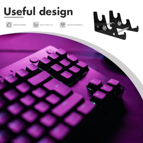 Support de clavier en acrylique noir pour bureau - 4