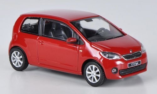 SkodaCitigo, red, 2012, Model Car, Abrex 1:43