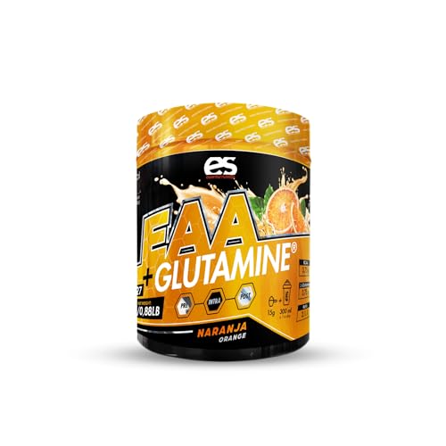 EAA+ Glutamina de 400 gr Essential Nutrition // Sabor limón y naranja // Aminoácidos + glutamina (Naranja)