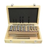 18-teiliges HSS-Räumwerkzeug-Set mit metrischer Passfedernut, 4/5/6/8 mm, Räumnadeln 12–28 Für Anfänger und Heimwerker