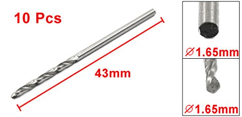 10 Stück HSS Spiralbohrer 1,65 Mm – Gesamtlänge 43 Mm, Für Metall, Holz & Kunststoff