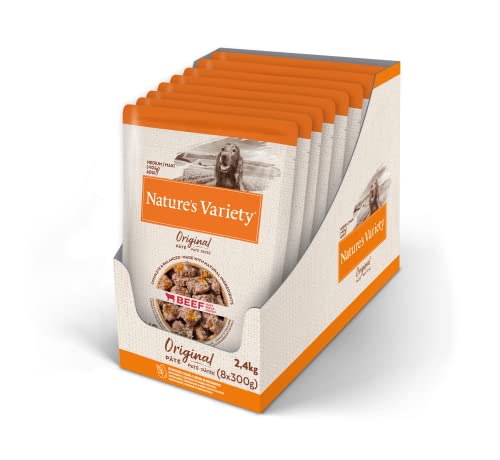 Nature's Variety Original No Grain - Paté para Perros Adultos con Buey - Caja 8 x 300 g