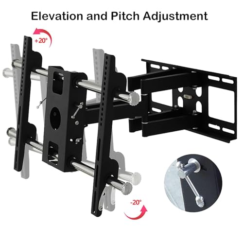 Support mural pour téléviseur orientable et inclinable de 40 à 65 pouces