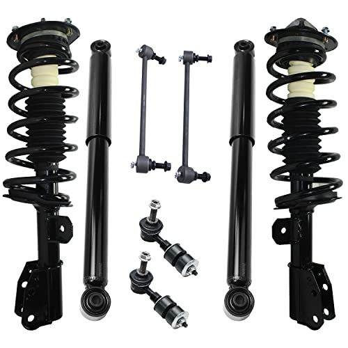 Detroit Axle - Front & Rear Coil Spring Struts Shock Absorbers Sway Bar Links Replacement for Chevy Equinox Pontiac Torrent - 8pc Set