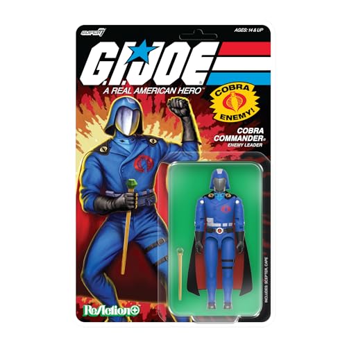 Super7 Reaction+ G.I. Joe Cobra Commander (Movie, Black Cape) - 3.75