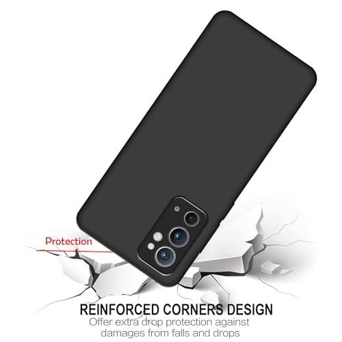 Image of HELLO ZONE Exclusive Matte Finish Soft Back Case Cover for OnePlus 9RT 5G - Black