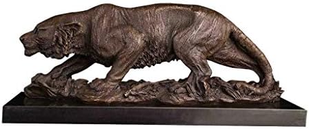 WALNUTA Indoor Decoration Bronze Tiger Statue Animal Tigress Sculpture Chinese Zodiac Copper Figurine Statuette Business Gift
