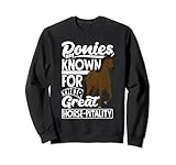 Diseño ecuestre. Ecuestrismo Ecuestre Equitación Ponis Juego de palabras Sudadera
