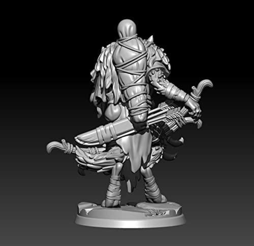 Figura Guerrero Arquero Hombre Lobo de Resina 60mm miniatura 2