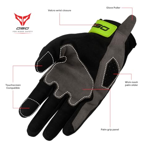 Image of DSG Alpha Air Glove-Black Red-(Size-S)