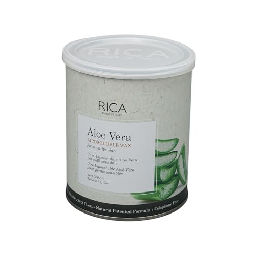 Image of Rica Aloe Vera Liposoluble Wax For Sensitive Skin Men & Women Hair Removal Cream for Arms, Chest, Legs, Back, and Full Body (800 ML)