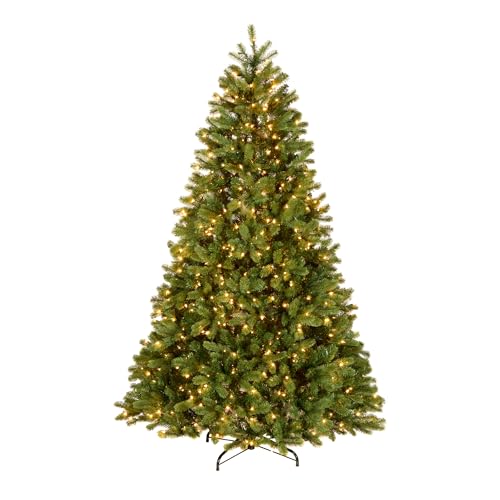 National Tree Company Pre-Lit 'Feel Real' Artificial Full Downswept Christmas Tree, Green, Douglas...