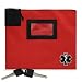 MonMed | Locking Storage Box Medicine Box Pill Organizer Travel Medicine Bag with Lock and Key Lock Bag Pouch in Red