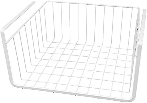 White Wire Under-Shelf Storage Basket, 11-Inch – Durable Organiza...