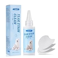 Oivolii Tränenfleckenreiniger für Hunde und Katzen – 60ml, mit 20 Wattepads, Professionelle natürliche Formel, Tränenflecken sanft entfernen, für empfindliche Augenpartien