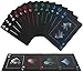 Joyoldelf Creative Playing Cards, Plastic PVC Waterproof Poker Deck of Cards with Black Backing in Box for Cardistry, Magic Trick and Party