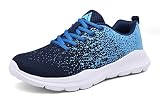 Mishansha Turnschuhe Fitnessschuhe Damen Leicht Straßenlaufschuhe Sportschuhe Frauen Atmungsaktive Outdoor Sneakers Blau 39