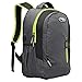 Schulrucksack 34L Rucksack Daypack mit USB-Port und 15,6' Laptopfach Uni Sport Schule Freizeit Tasche - Grau/Grün