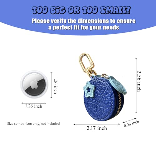 Image of 2.38 x 2.38 Inch Blueberry Fruit Bag Charm Cute Mini Coin Purse Keychain,Mini Leather Coin Pouch Change Purse for Backpack Decoration,Coin Blueberry Wallet Gifts for Girl Women