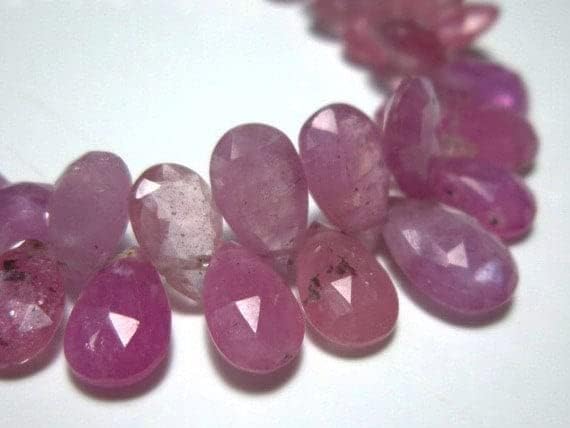 Ruby facetté de qualité AA LKBEADS, de splendides pierres briolettes de 77 carats