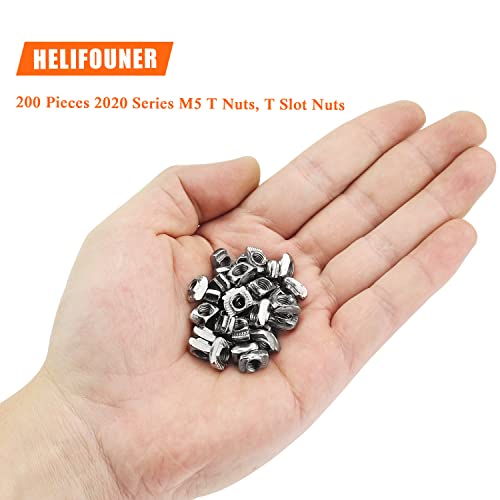200 pieces 2020 series m5 t nuts m5 t slot nuts for aluminum profile