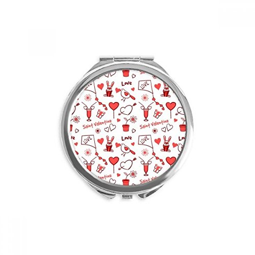 Miroir rond de poche rouge pour se maquiller discrètement en voyage