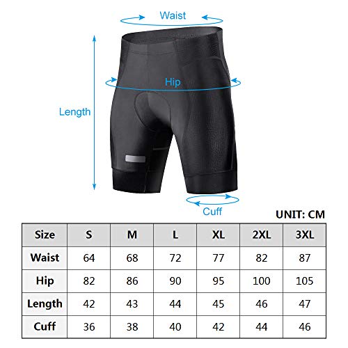 Baugger Homens 4D Acolchoado Calções de Ciclismo Respirável Quick Dry Bicicleta Compressão Shorts