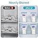 Vtopmart Breastmilk Storage Container 4PCS Set, Clear Freezer and Fridge Organizer Bins, Plastic Storage Bins for Breast Milk, Baby Pouches, Formula, Bottles and Yogurts, 4.3’’ Width, 14.7