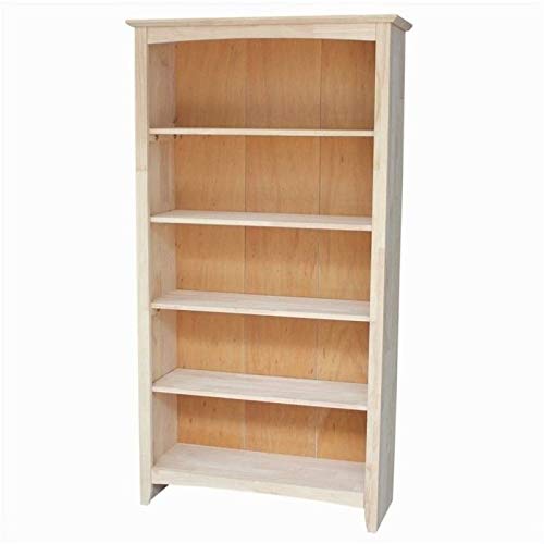 Pemberly Row Unfinished 60" Shaker Bookcase #TOP19