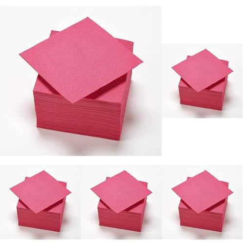 LE NAPPAGE ARTS DE LA TABLE 50 tovaglioli microgoffrati 24x25 cm 2V 100% Nature Fucsia - FSC (Confezione da 5)