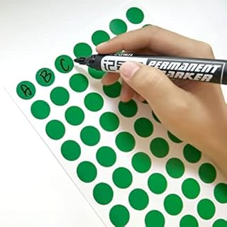 ستيكرات لاصقة دائرية ملونة لكتابة الحروف والرموز مناسبة للفصول الدراسية والمكاتب مقاس 3/4 بوصة من 1050 قطعة لون اخضر مطبوعة بواسطة اب تو ديت ايجيبت 01222143812، بوليستر