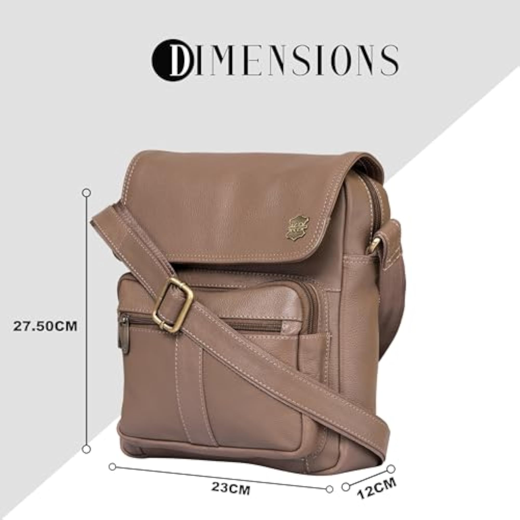 Euron Genuine Leather Messenger Sling Bag for Men & Women