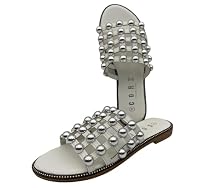 CORE COLLECTION Womens Ladies Diamante Sandals Glitter Sliders Mules Summer Sparkly Sliders flipflop Sliders (WHITE6, UK Footwear Size System, Adult, Women, Numeric, Medium, 7)