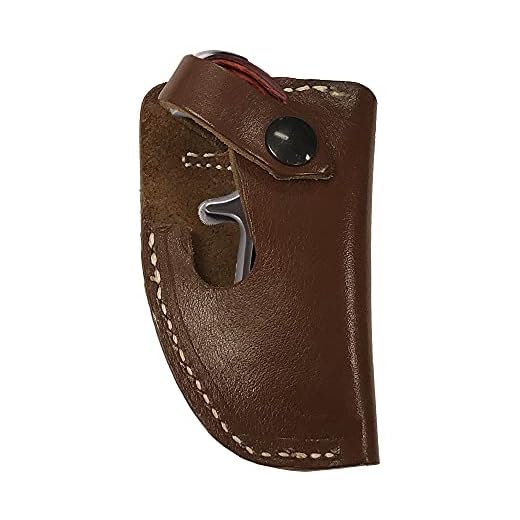 BLUE STONE SAFETY Leather Derringer Belt Slide Holster Accommodates North American Arms .22 LR Revolver Derringer Holster| OWB Derringer Holster for NAA .22 Long Rifle Revolver Derringer,Mahogany