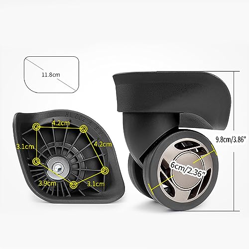 Trolley Case Luggage Wheels Luggage Swivel Left and Right Wheels Suitcase Replacement Parts for Most Suitcases4